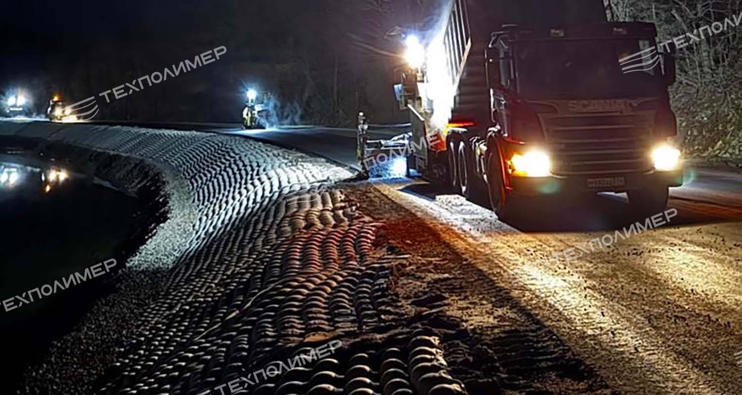 Берегоукрепление реки Аша бетононаполняемыми матами